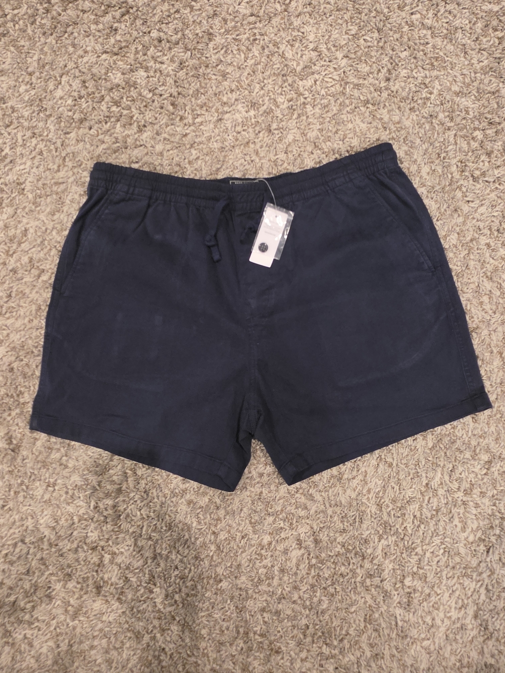 Todd Snyder Dark Navy Elastic-Waist Casual Shorts
